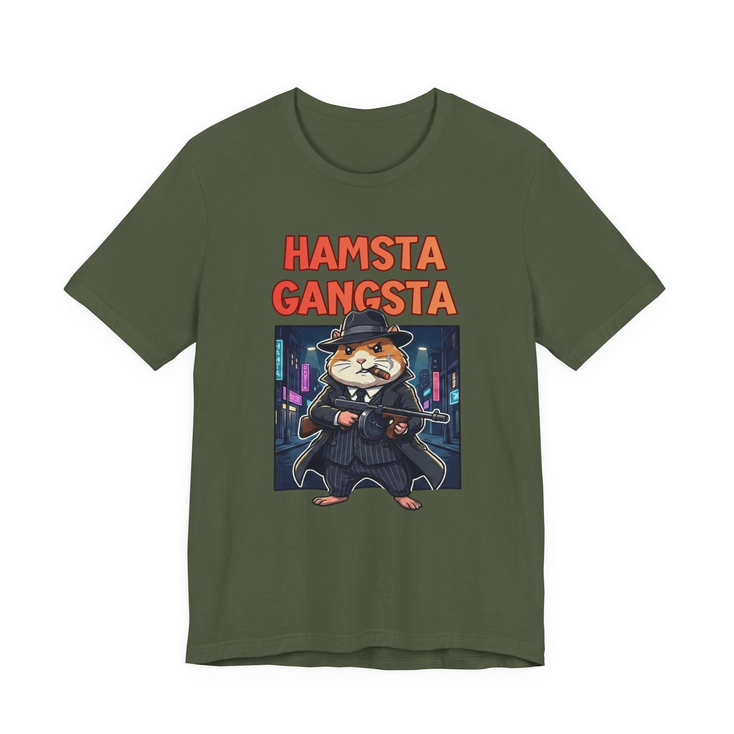 Hamsta Gangsta Anime - Cute Gangster Hamster Graphic T-Shirt