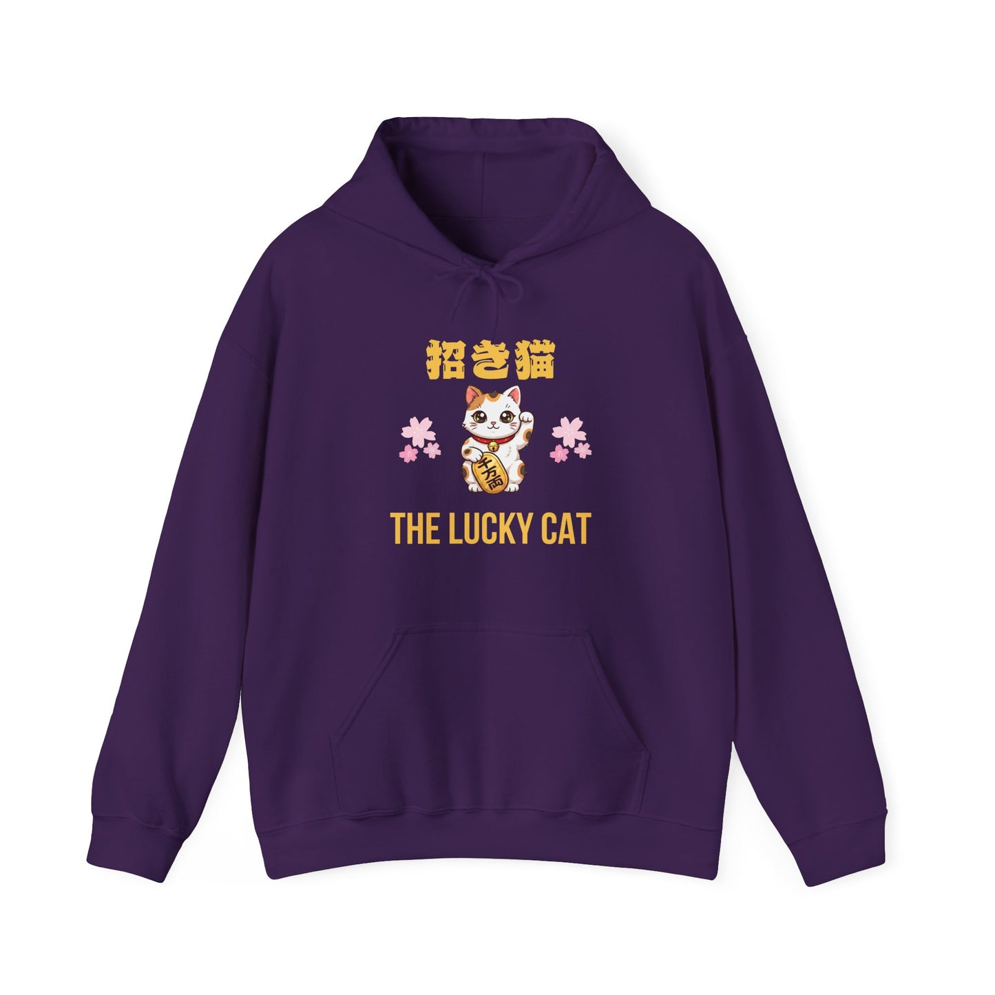Maneki Neko Cute Japanese Lucky Cat Hoodie