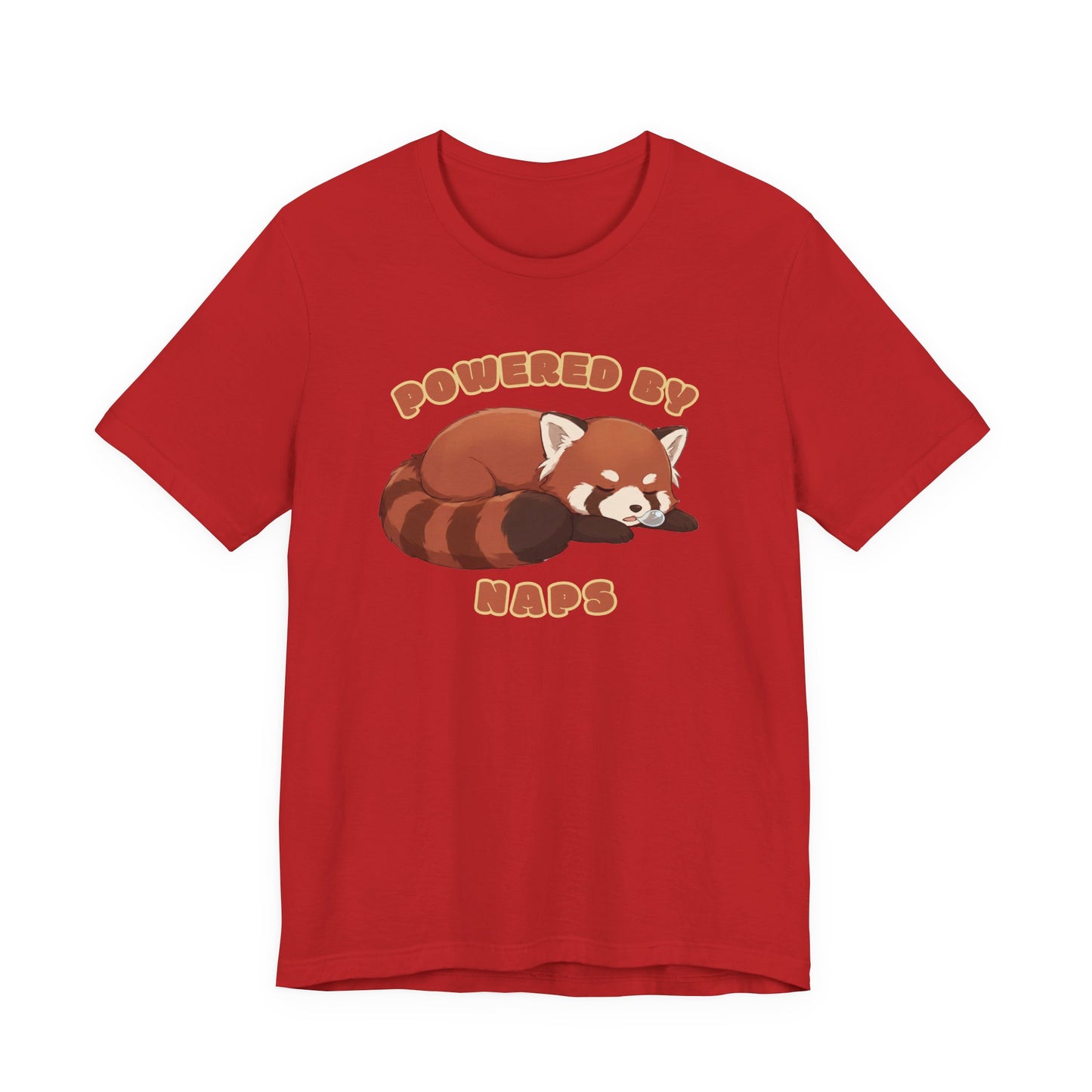 Powered by Naps — Cute Sleeping Red Panda (Unisex T-Shirt)