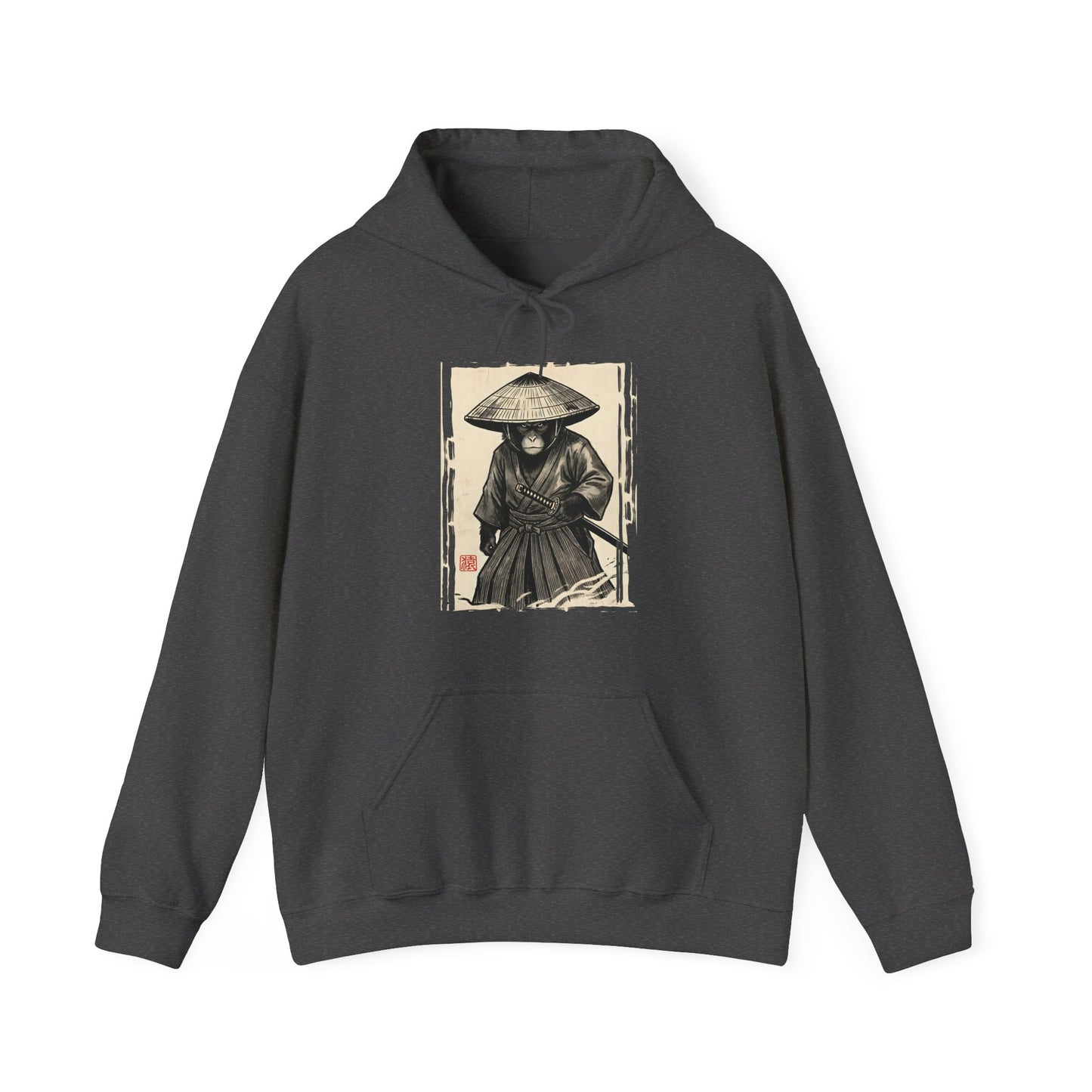 Samurai Wanderer — Vintage Japanese Ink Art Hoodie