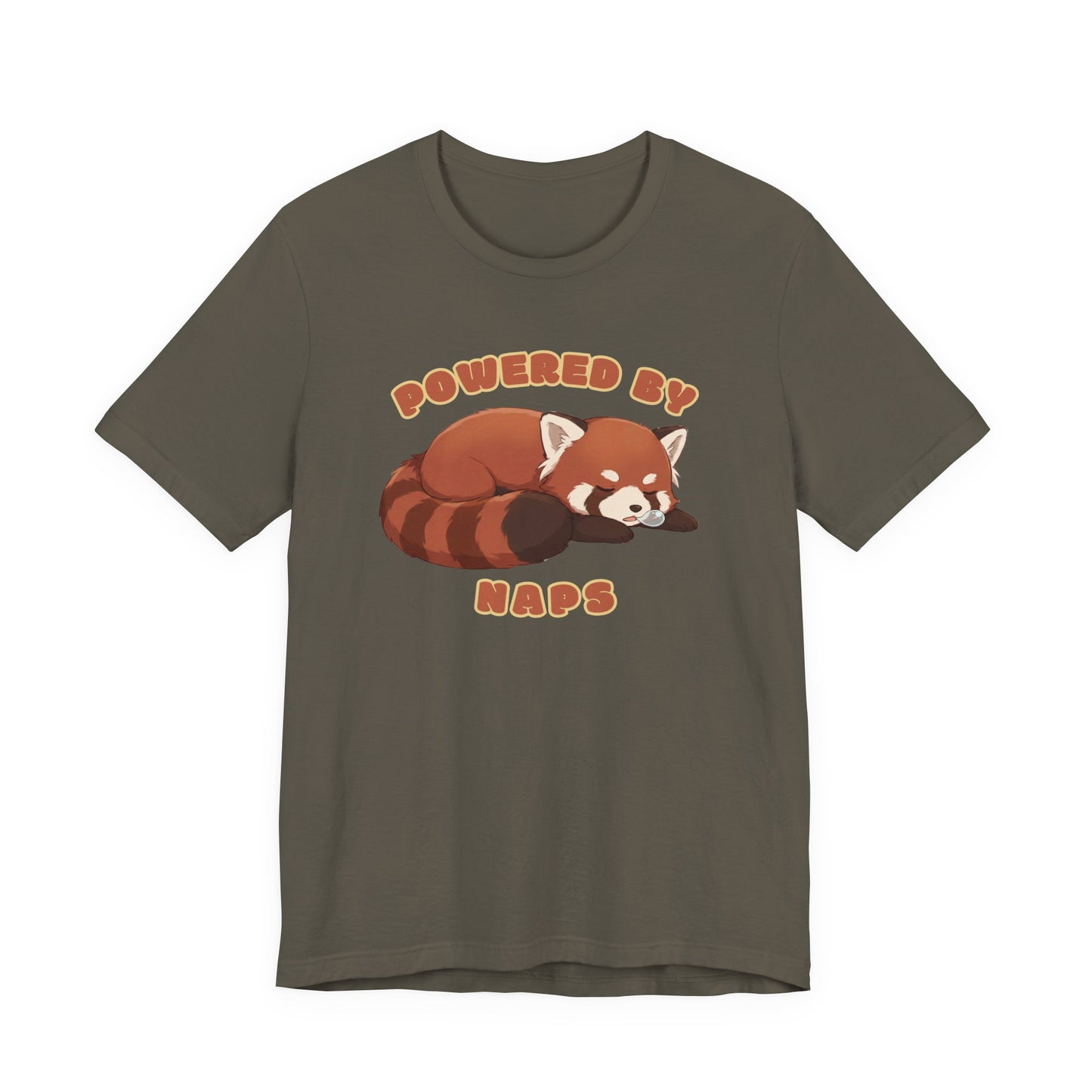 Powered by Naps — Cute Sleeping Red Panda (Unisex T-Shirt)