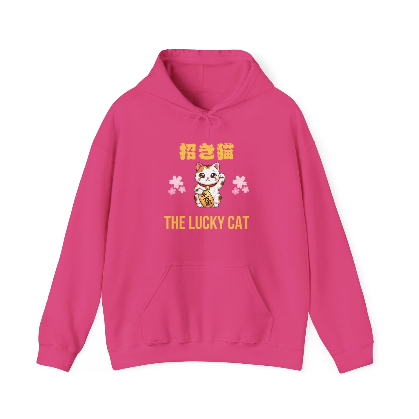 Maneki Neko Cute Japanese Lucky Cat Hoodie