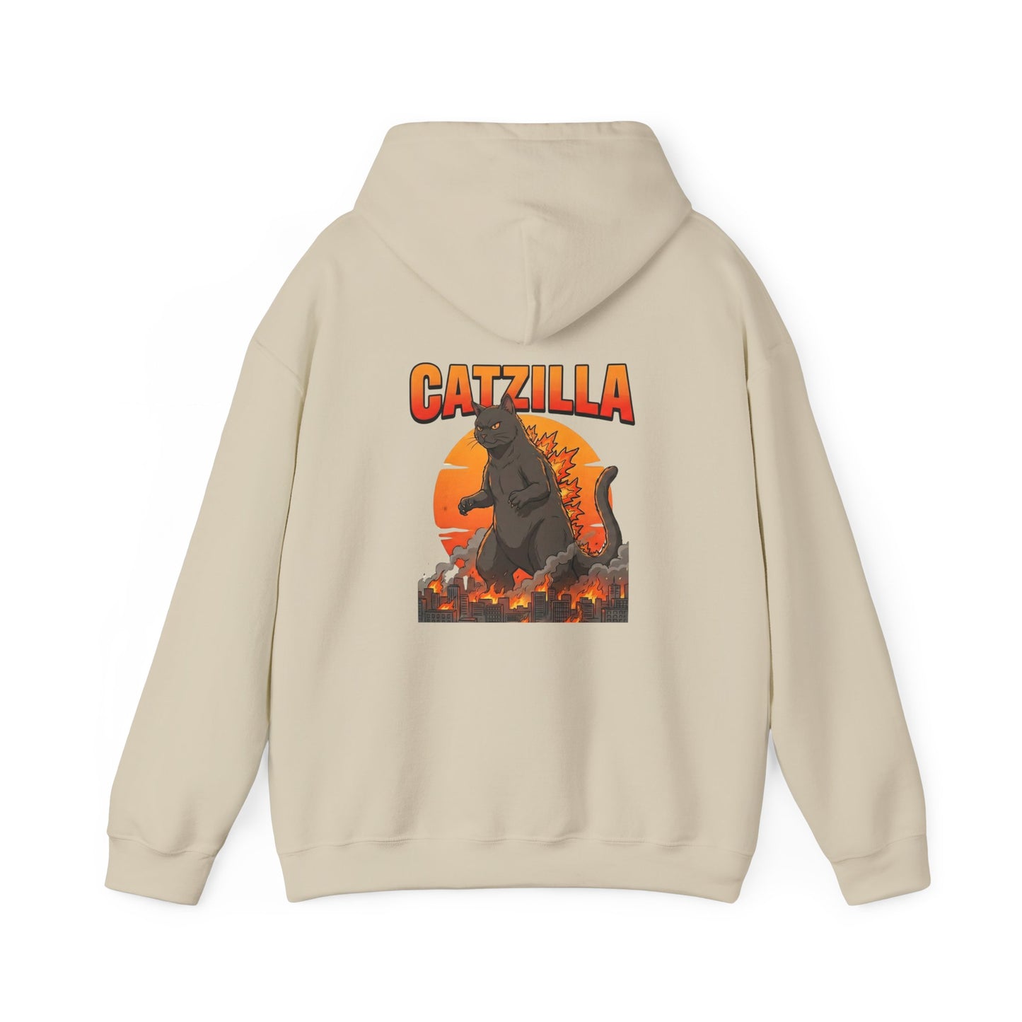 Catzilla Retro Kaiju Cat Graphic Hoodie