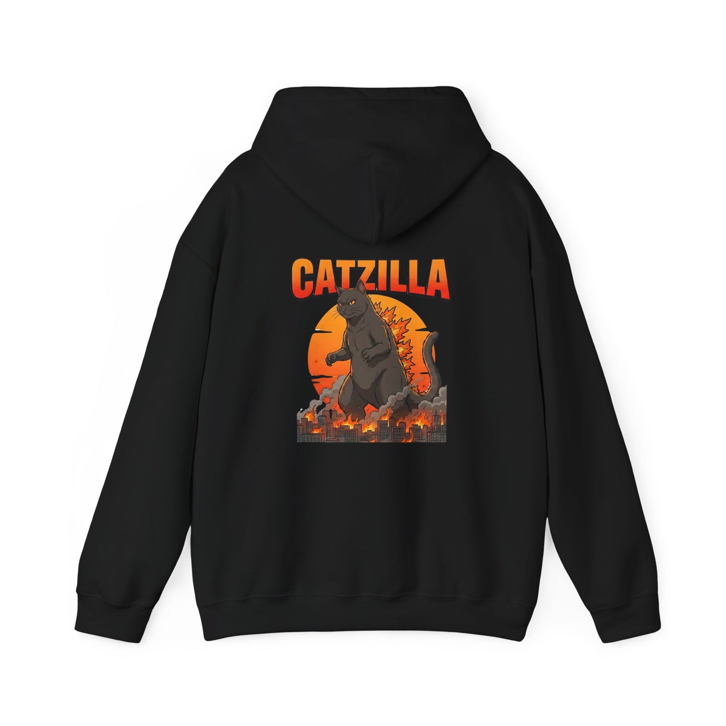 Catzilla Retro Kaiju Cat Graphic Hoodie