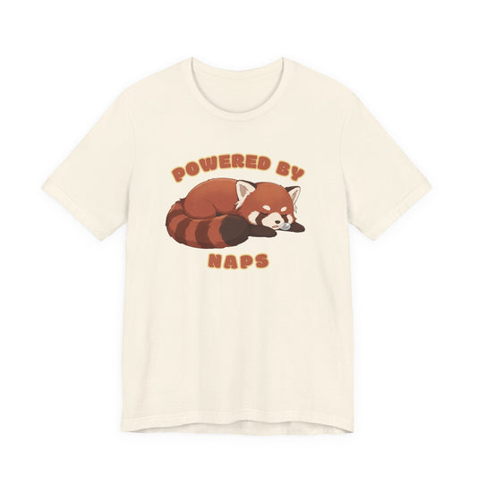 Powered by Naps — Cute Sleeping Red Panda (Unisex T-Shirt)