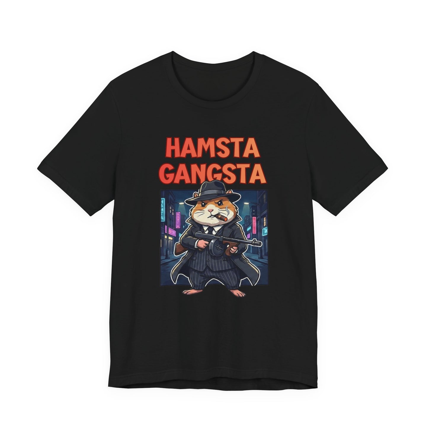 Hamsta Gangsta Anime - Cute Gangster Hamster Graphic T-Shirt