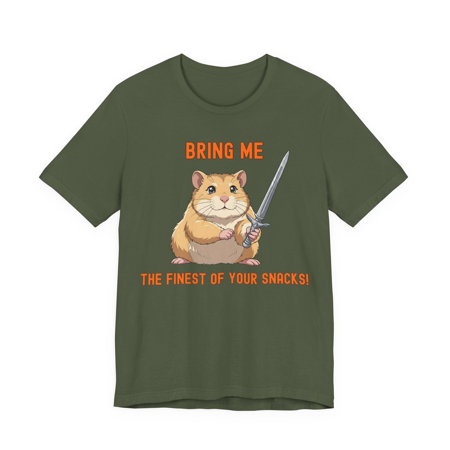 Bring Me the Finest of Your Snacks! Hamster Sword Graphic T-Shirt