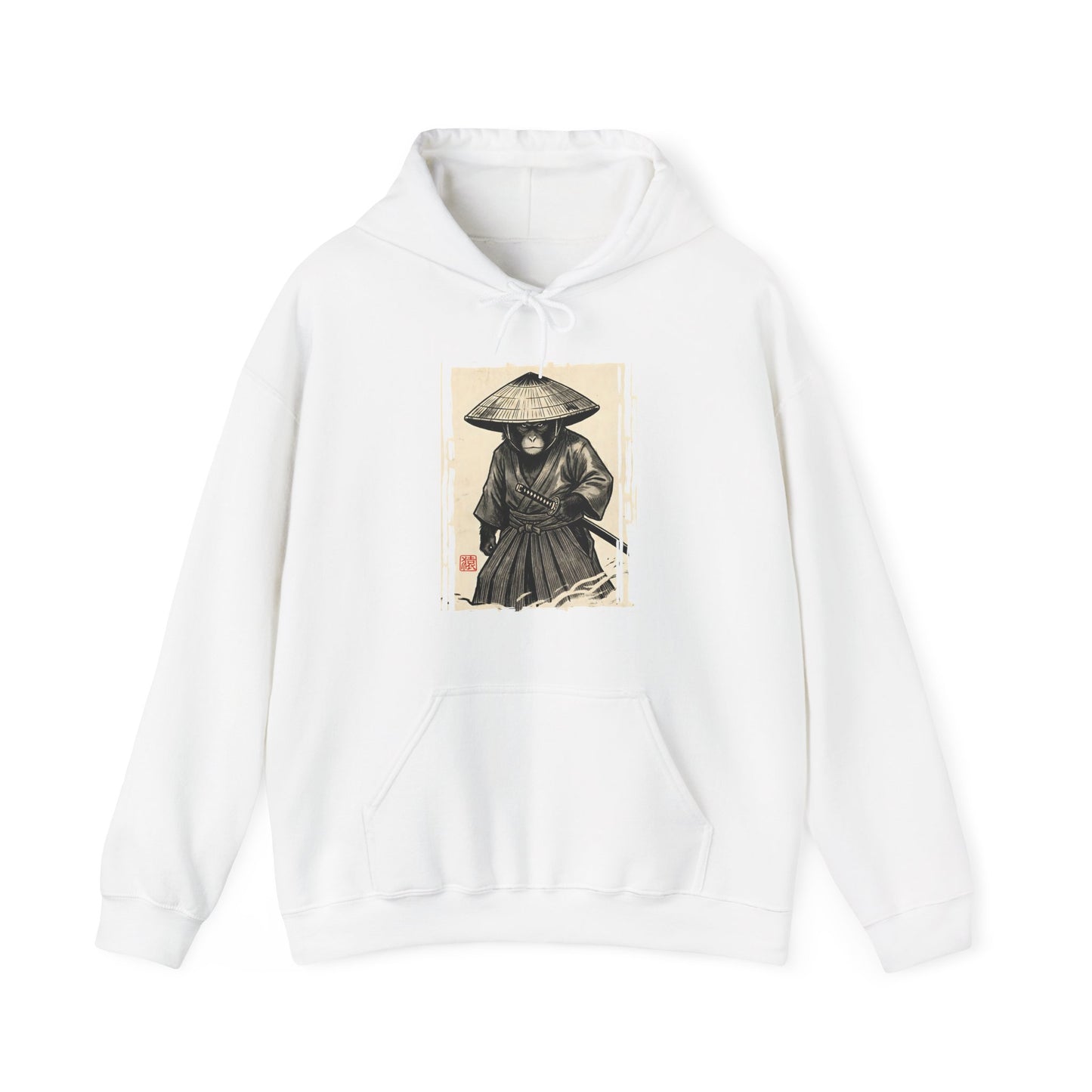 Samurai Wanderer — Vintage Japanese Ink Art Hoodie