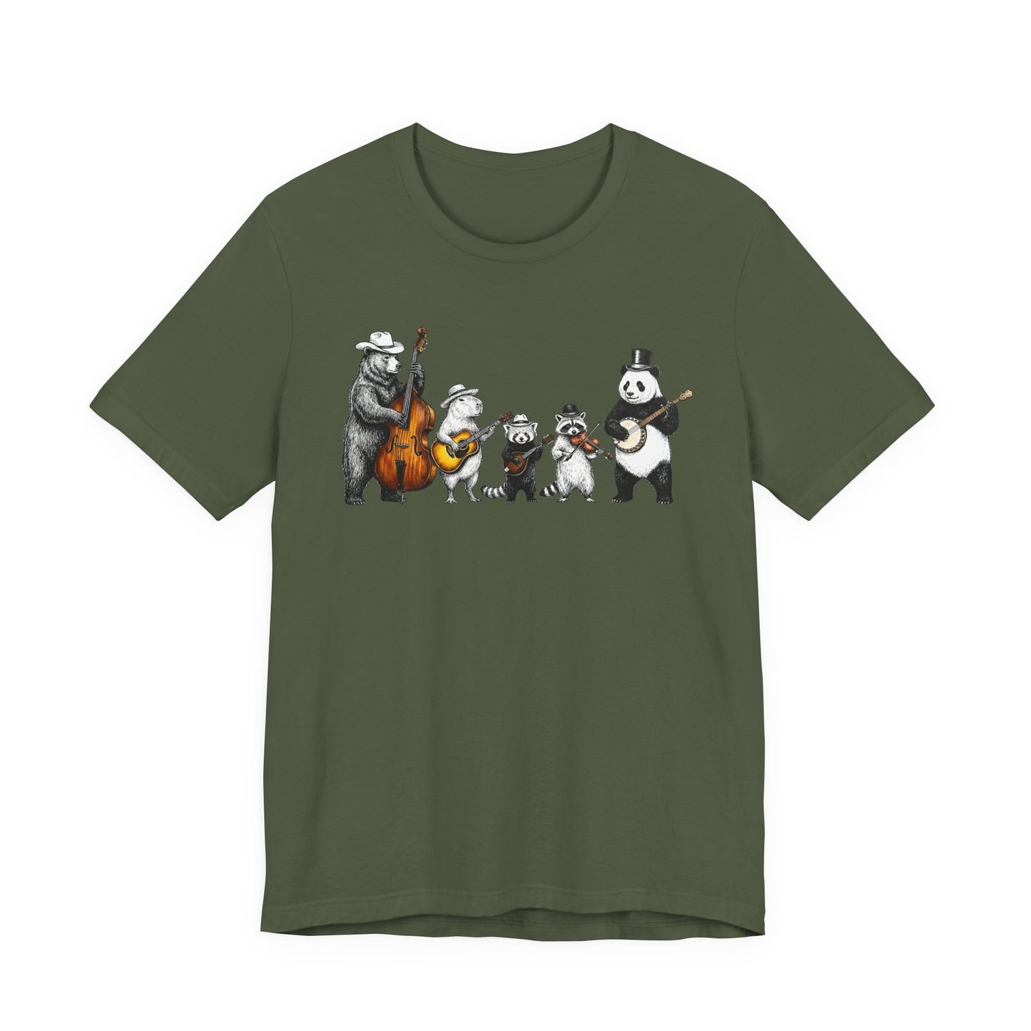 Bluegrass Animal Band — Cute Folk Music Band T-Shirt