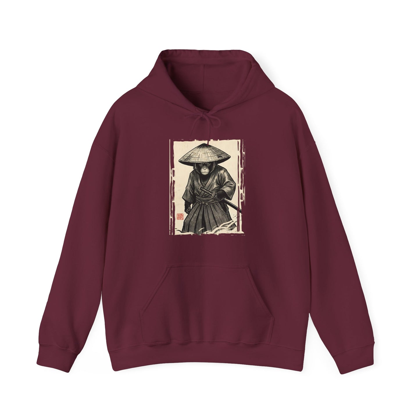 Samurai Wanderer — Vintage Japanese Ink Art Hoodie