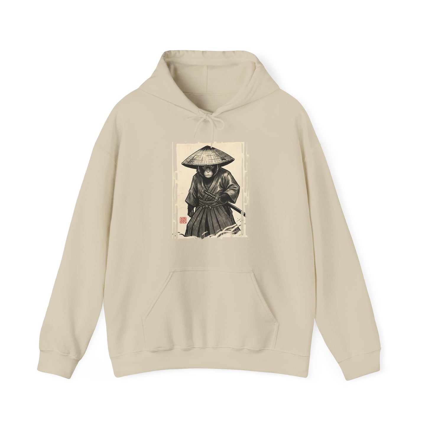 Samurai Wanderer — Vintage Japanese Ink Art Hoodie