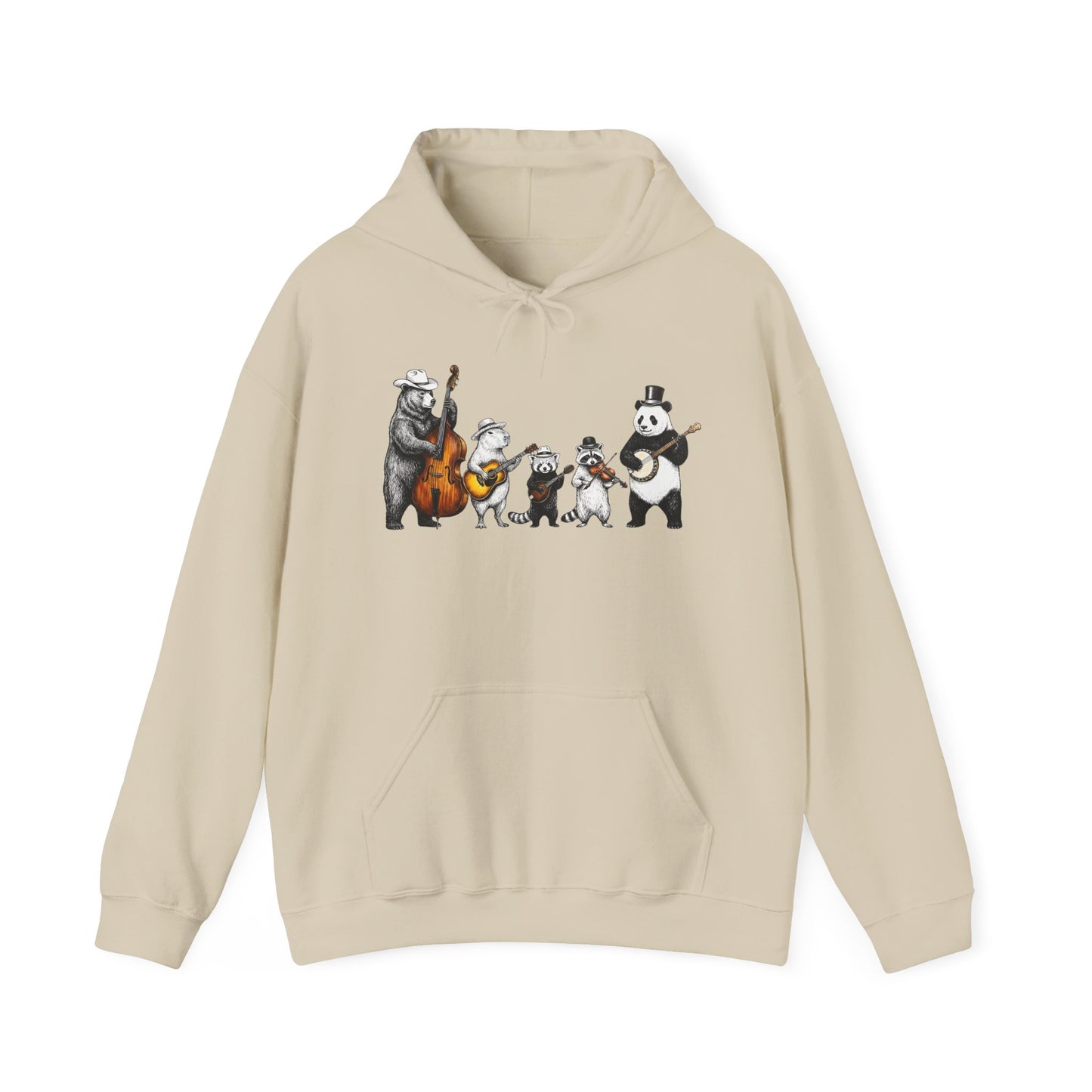 Animal Jazz Band — Cute Bear, Panda & Friends Musician Graphic Hoodie