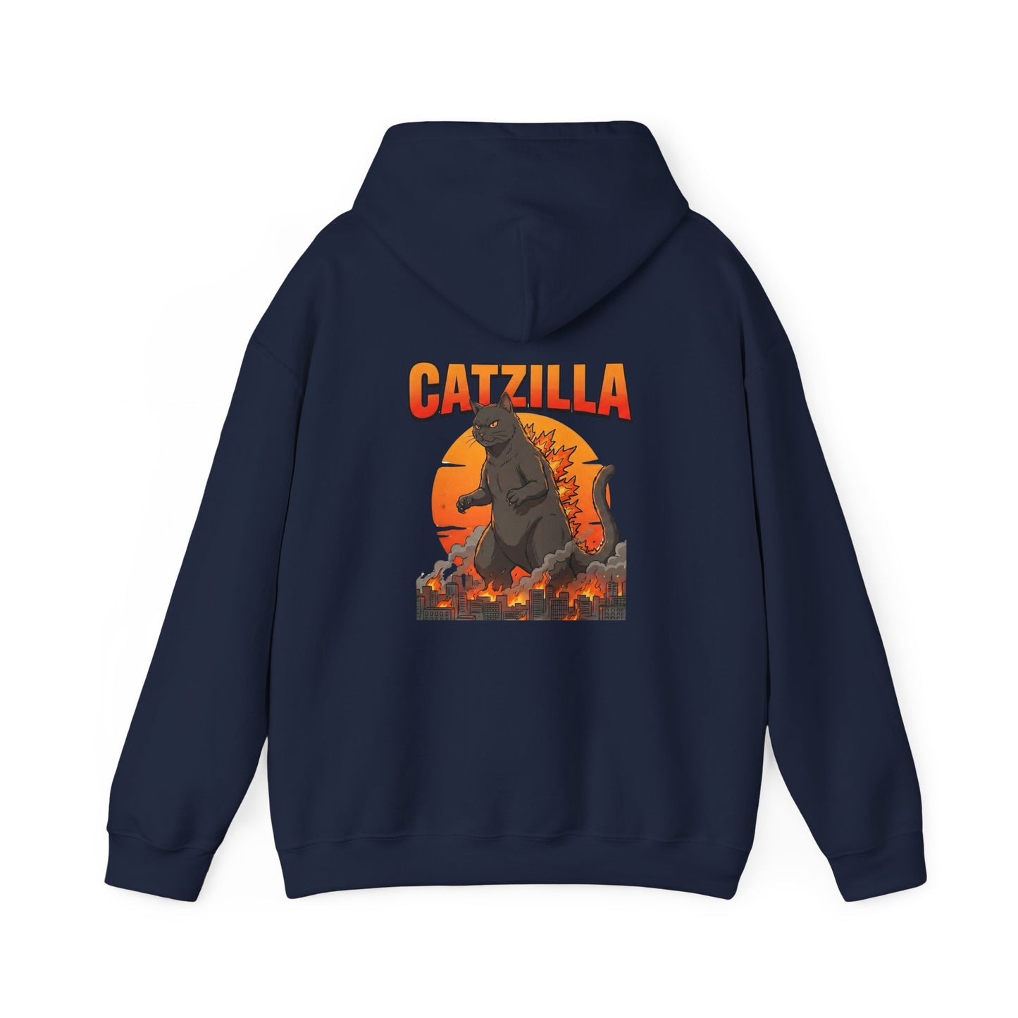 Catzilla Retro Kaiju Cat Graphic Hoodie