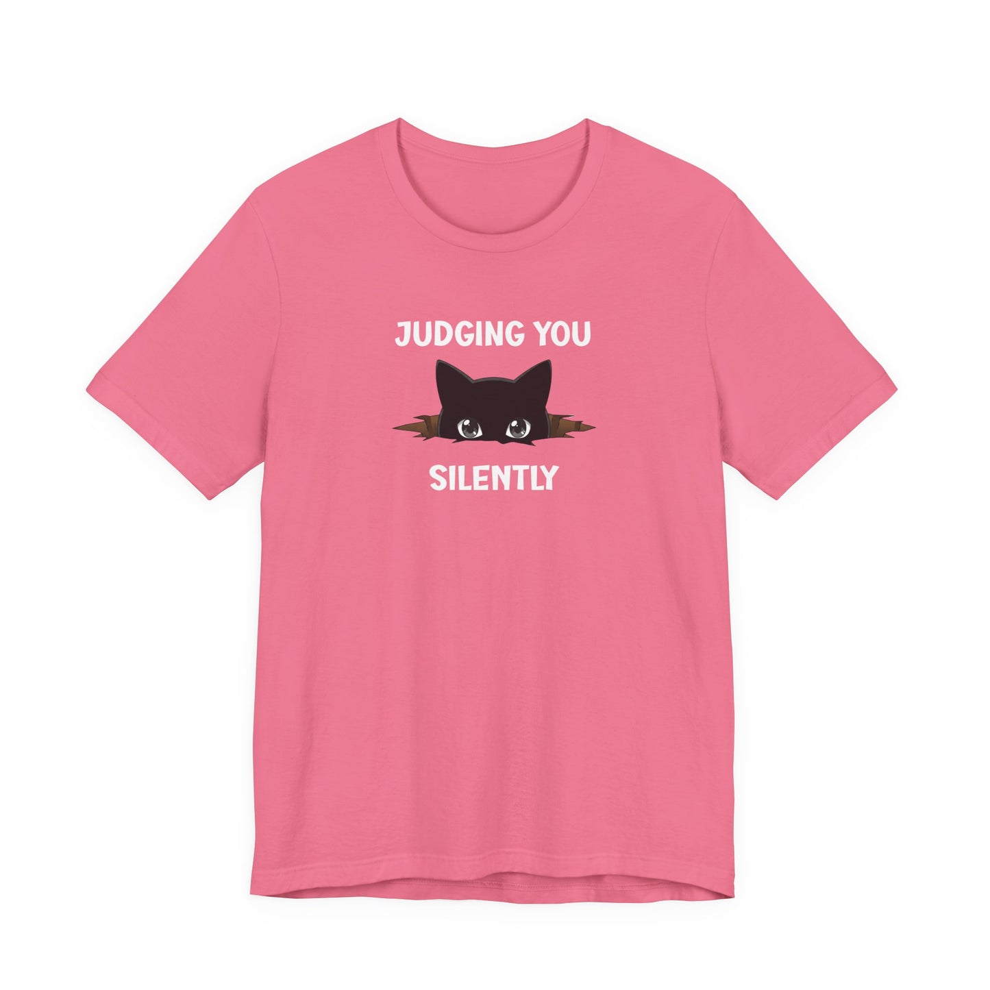 Judging You Silently Funny Black Cat T-Shirt