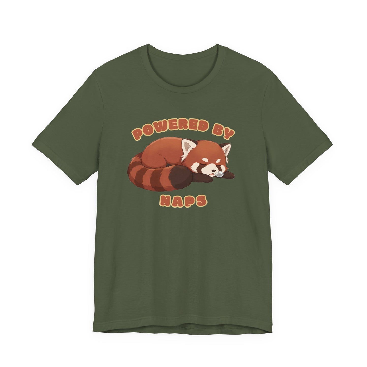 Powered by Naps — Cute Sleeping Red Panda (Unisex T-Shirt)