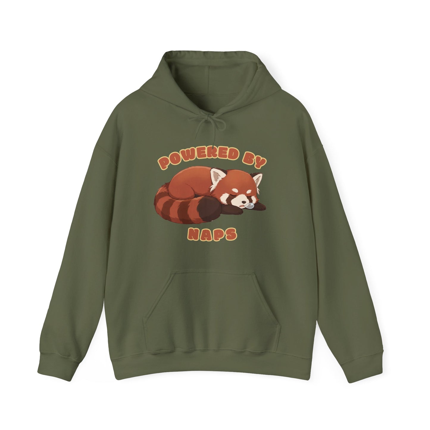 Powered by Naps Red Panda  — Cute Sleepy Animal Graphic Hoodie