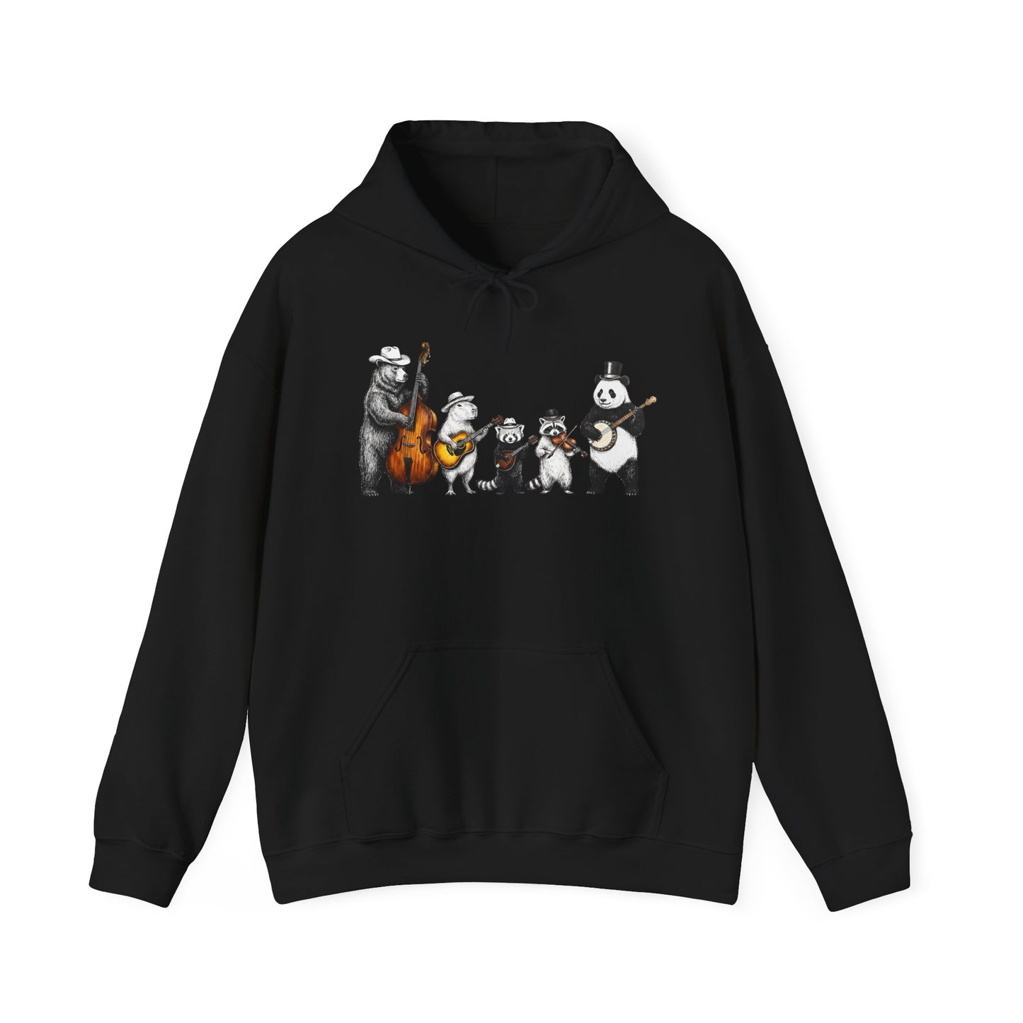 Animal Jazz Band — Cute Bear, Panda & Friends Musician Graphic Hoodie