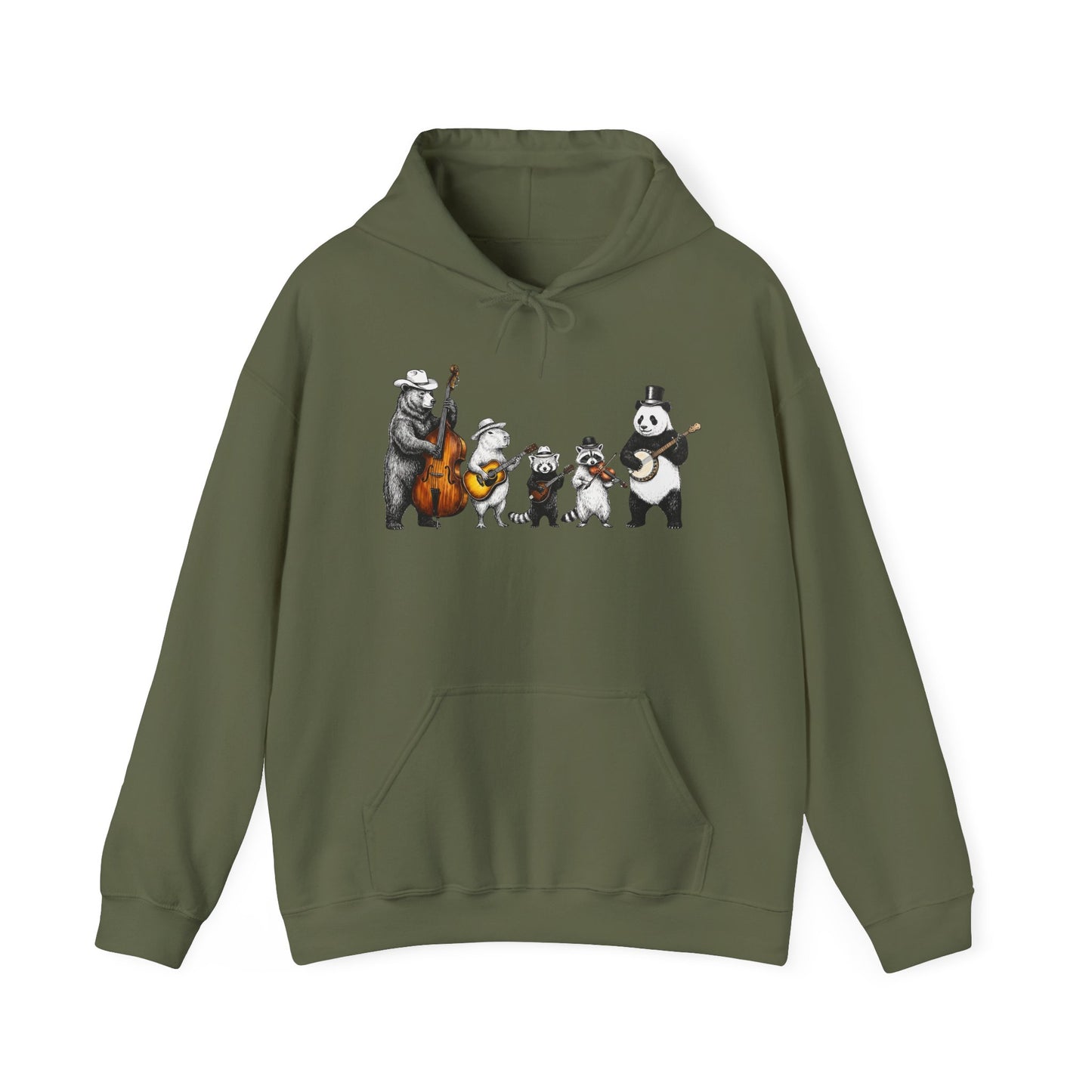Animal Jazz Band — Cute Bear, Panda & Friends Musician Graphic Hoodie