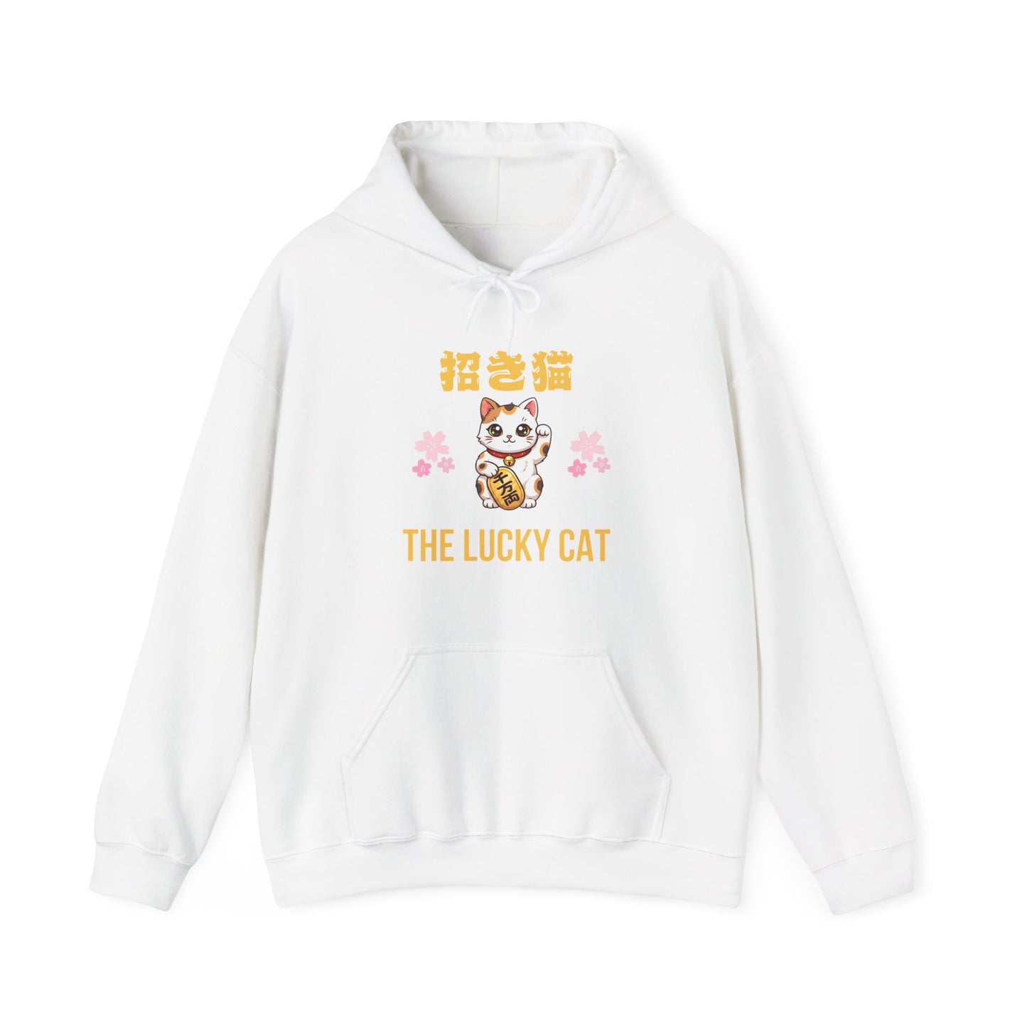 Maneki Neko Cute Japanese Lucky Cat Hoodie