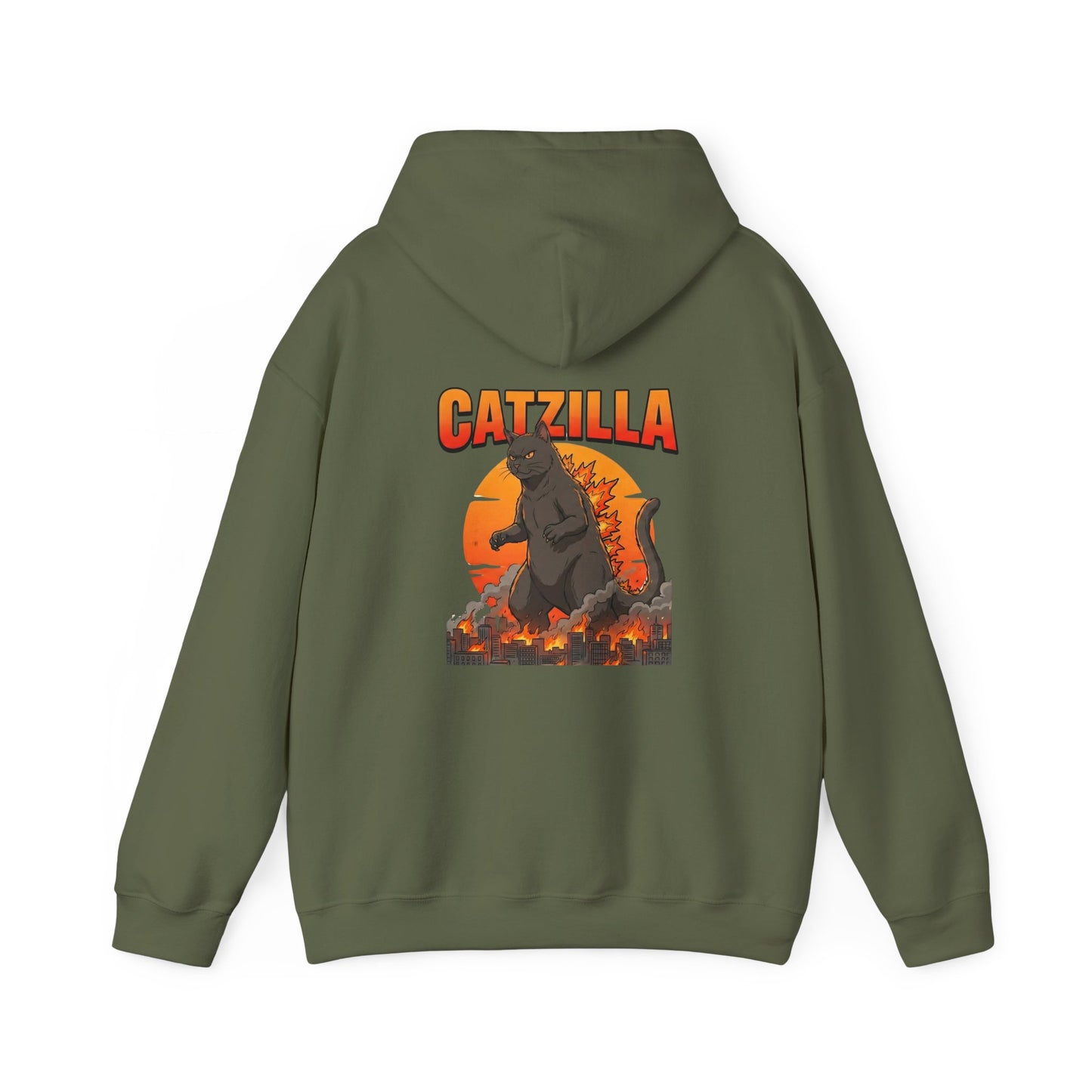 Catzilla Retro Kaiju Cat Graphic Hoodie