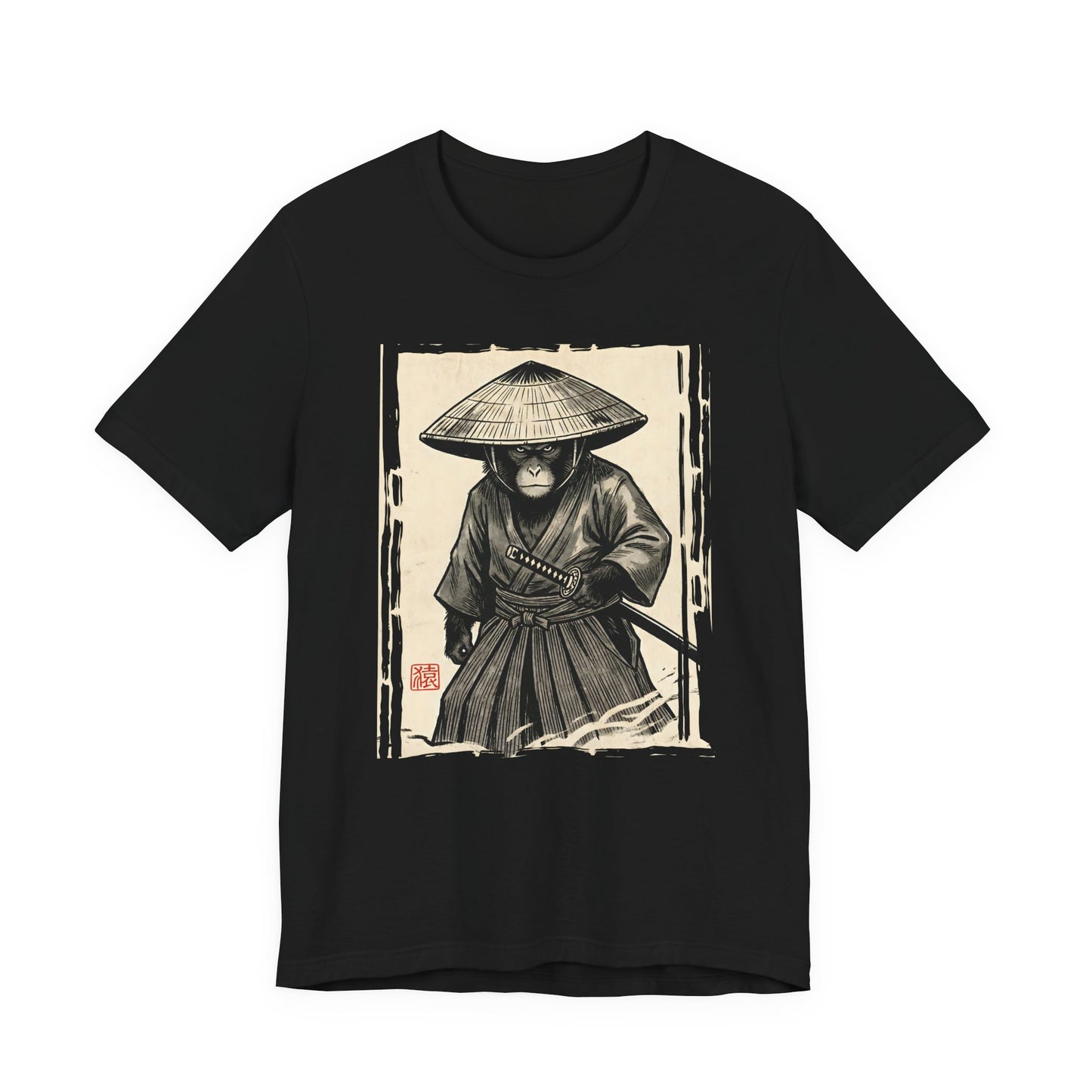 Samurai Warrior — Vintage Ink Sumi-E Style Katana T-Shirt