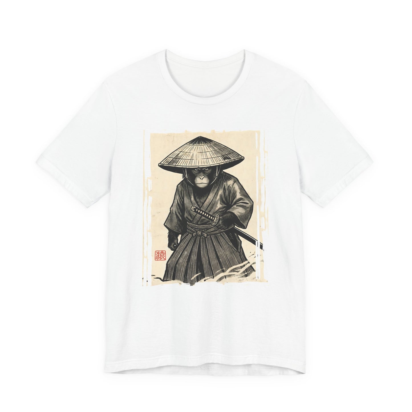 Samurai Warrior — Vintage Ink Sumi-E Style Katana T-Shirt