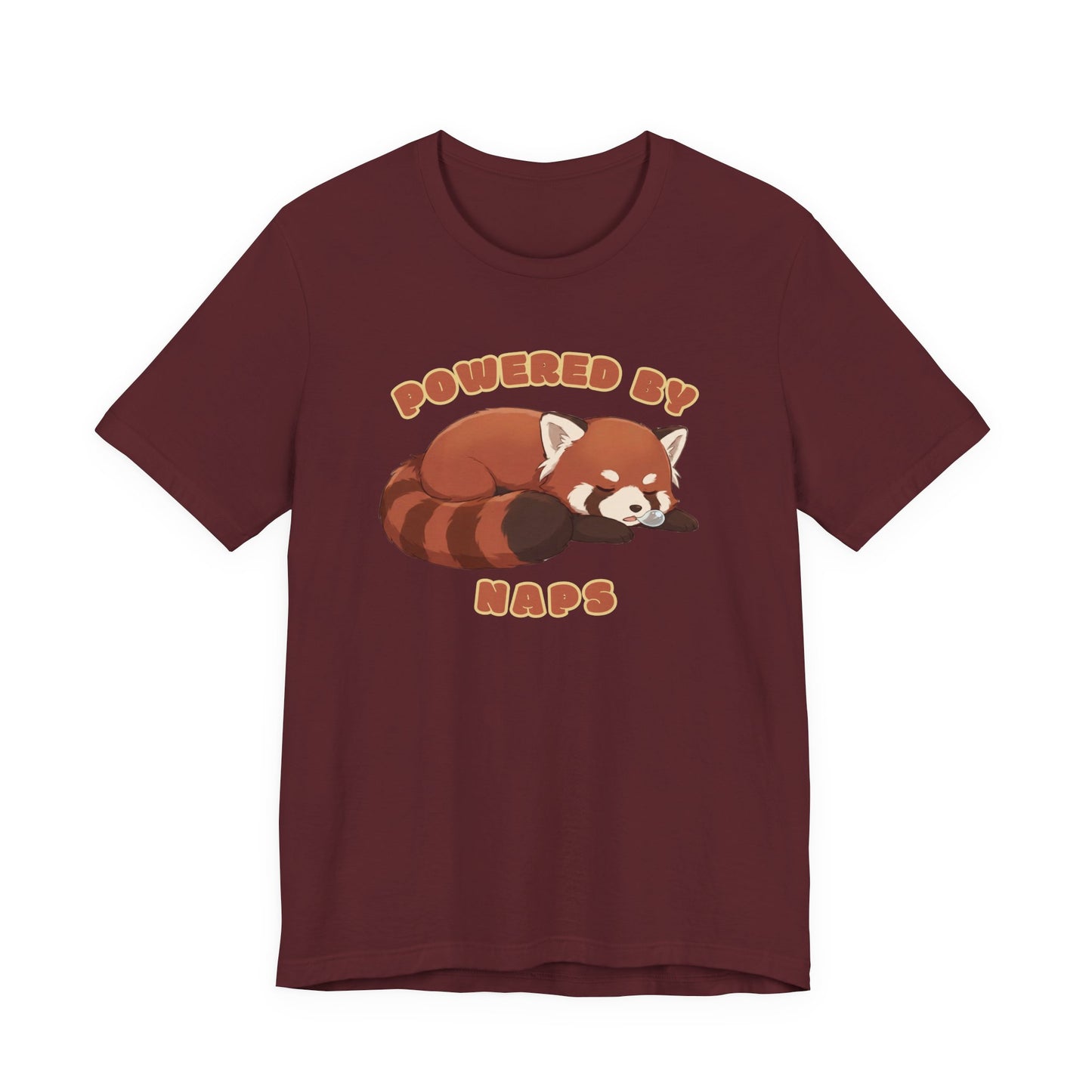 Powered by Naps — Cute Sleeping Red Panda (Unisex T-Shirt)