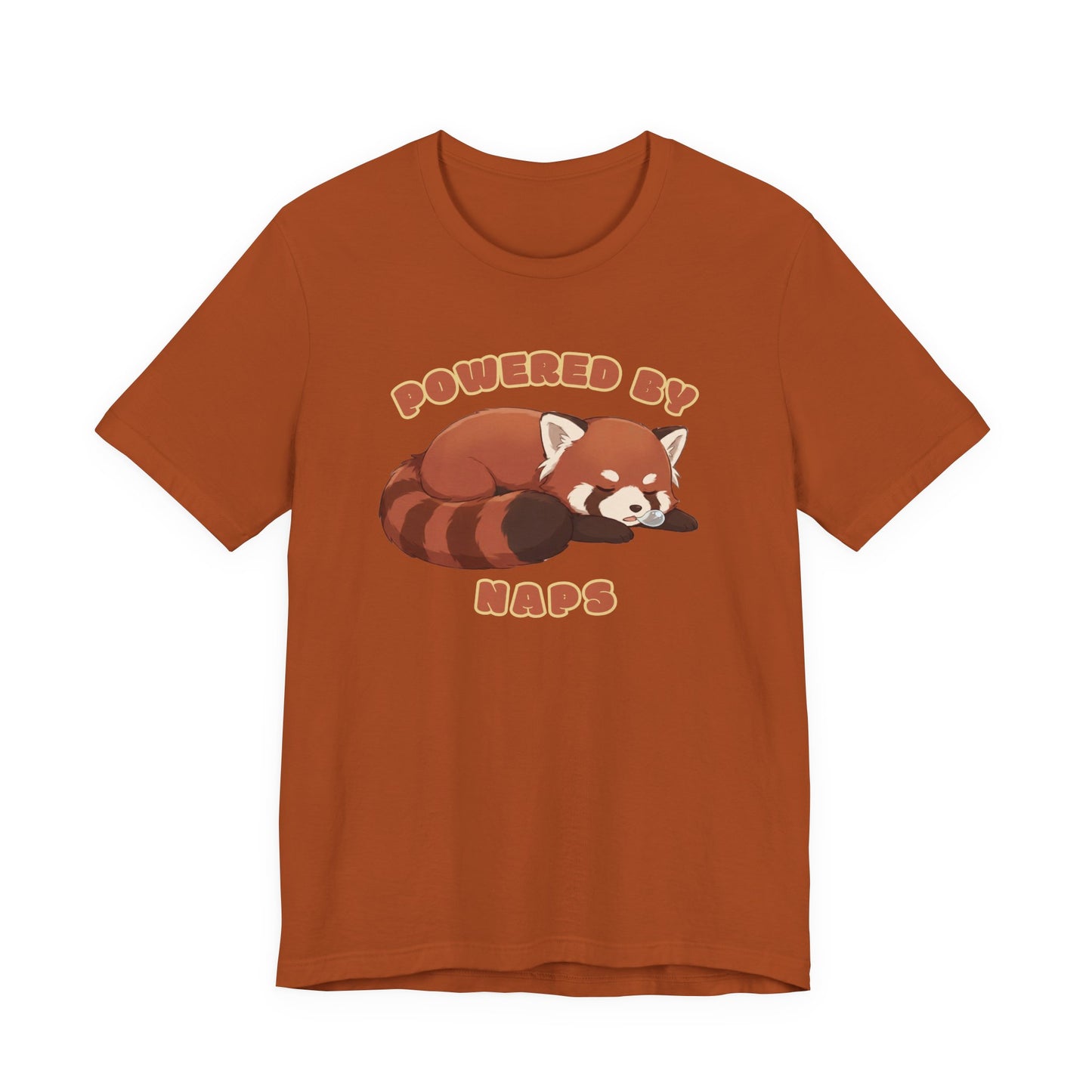 Powered by Naps — Cute Sleeping Red Panda (Unisex T-Shirt)