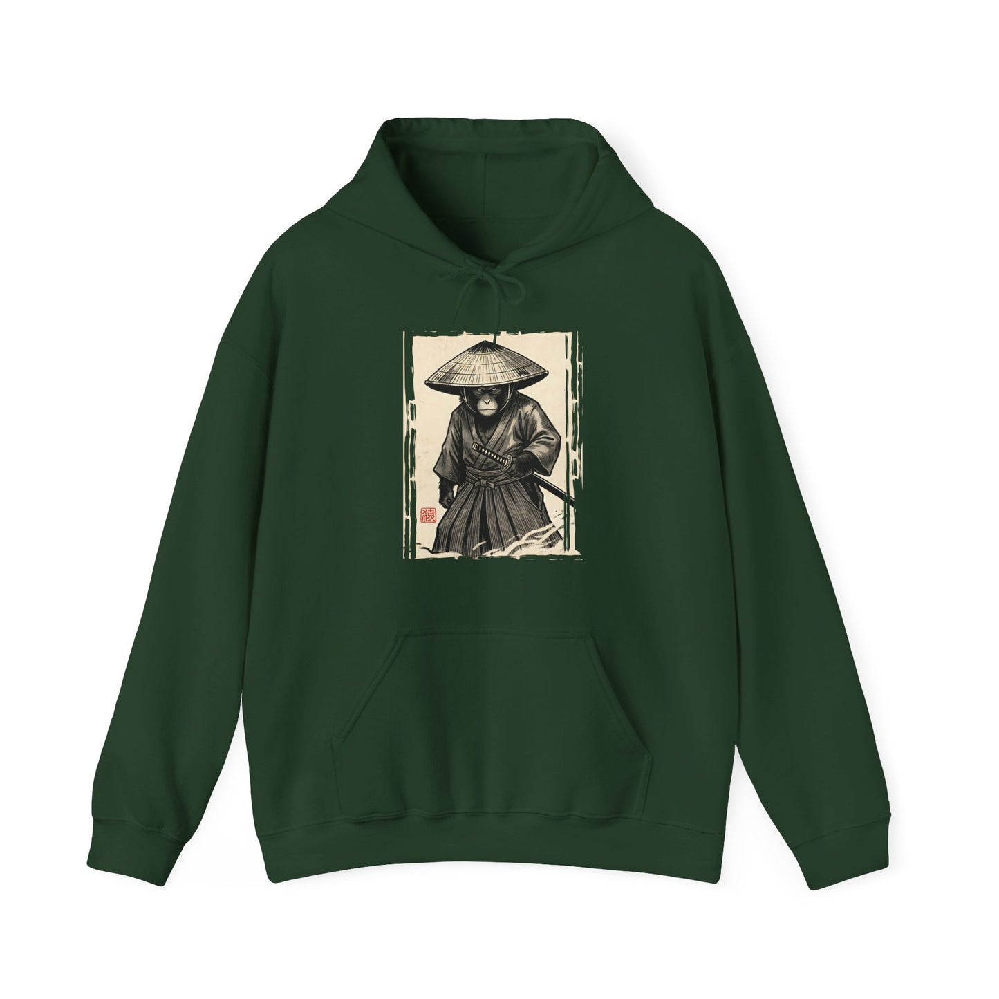 Samurai Wanderer — Vintage Japanese Ink Art Hoodie